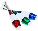 Flare one piece decorated juggling clubs