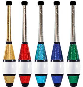 Dubé Phatboyz decorated juggling clubs